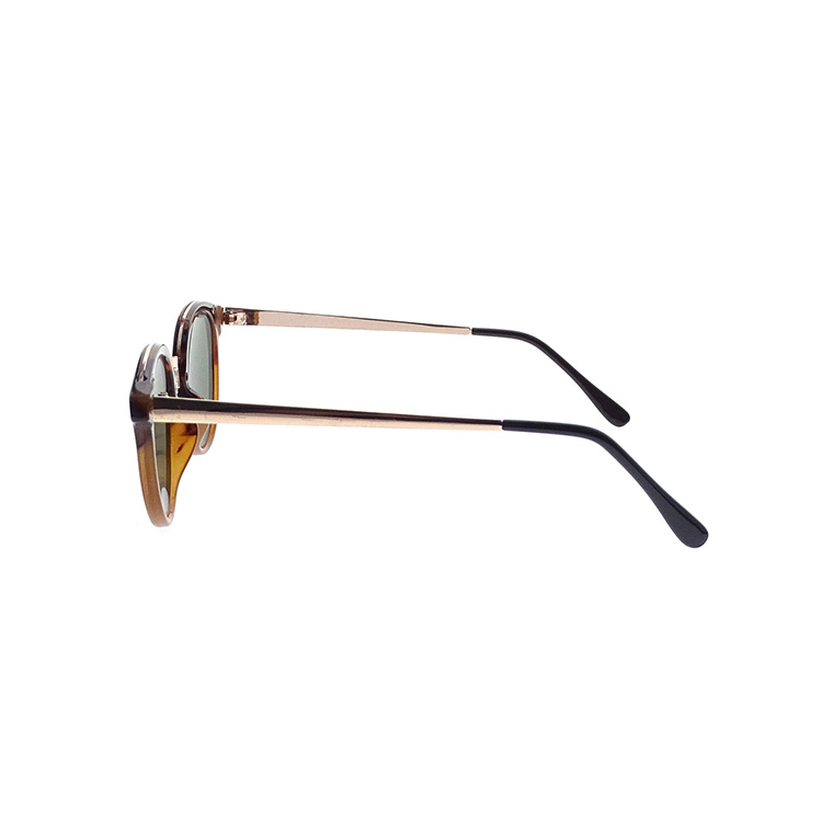 Newest Dedsign Brown Frame Black Lens Mental Tailor-make Unisex Sunglasses LS-P1174