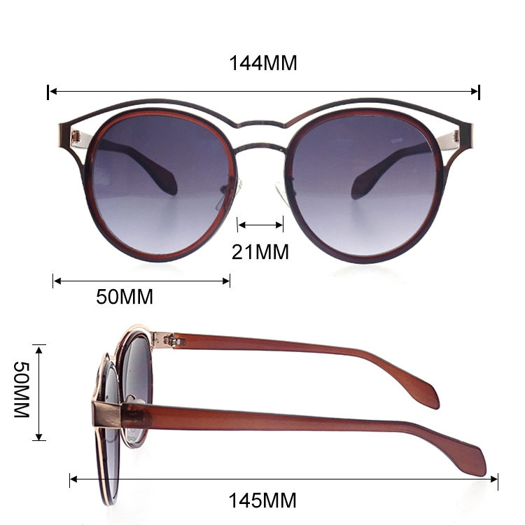 Fashion High Quality Round PC Frame Sunglasses LS-P1346